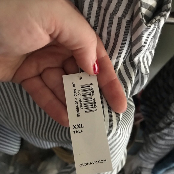 XXL Tall striped spaghetti string top NWT - Picture 3 of 3